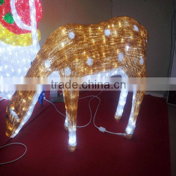 3D family set sika deer outdoor animals christmas lights motif light