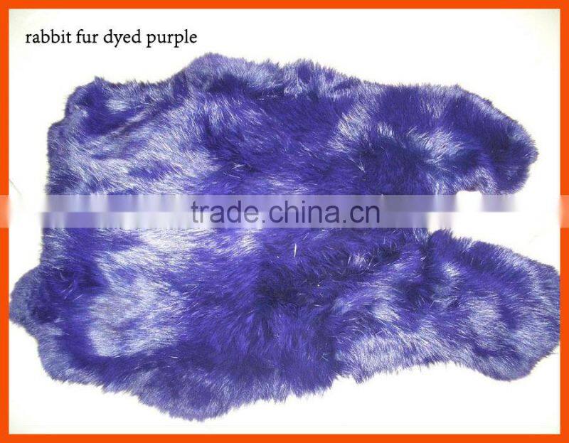 different colors rabbit fur pelts for fishing lure