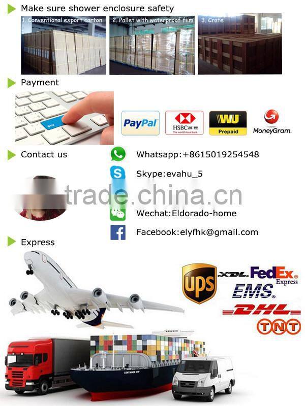 Tempered glass panel China brand design European style SGCC Straight shower bath