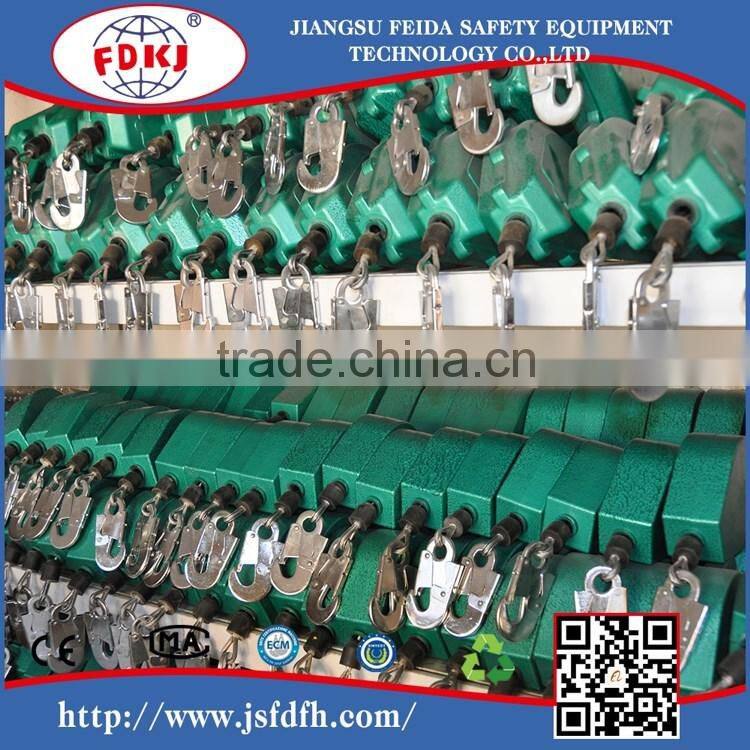 hight quality cheap price 5m wire rope fall arrester, 5m safety fall arrester
