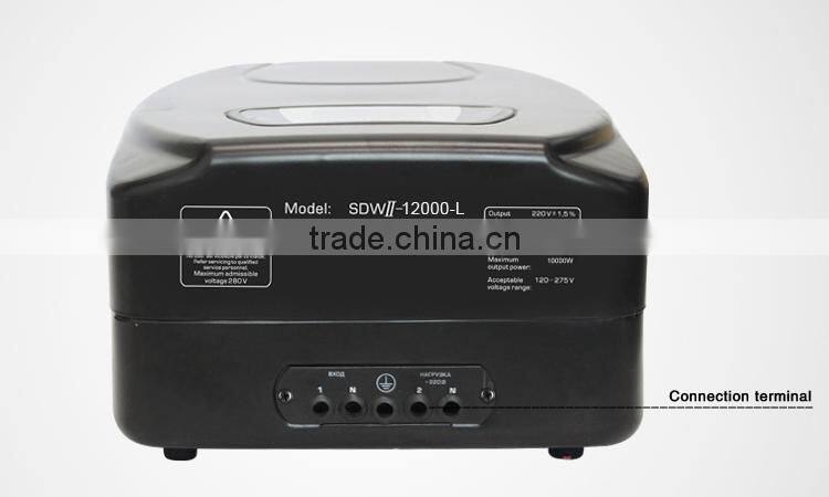 SDWII-12000-L wall mounted motor single phase relay type LCD display full automatic AC voltage stabilizer for regulator