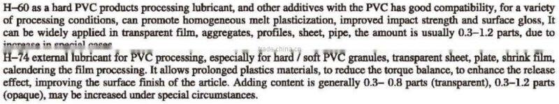 auxiliary PVC lubricant G-60 ,pvc lubricat for pvc product,powder chemical,