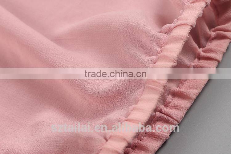 Made in China Top-end Fitness Dyed fashion lady chiffon blouse