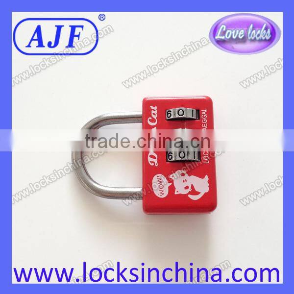 2015 AJF mini cute luggage combination lock
