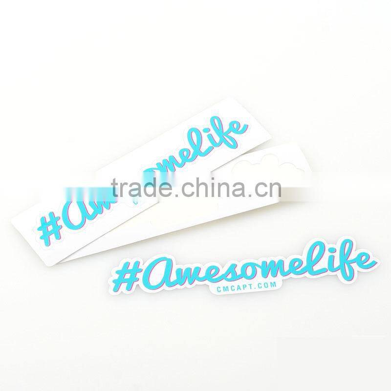 Fashion customized metal label with embossed letters and home button sticker,custom footprint sticker ---DH20359