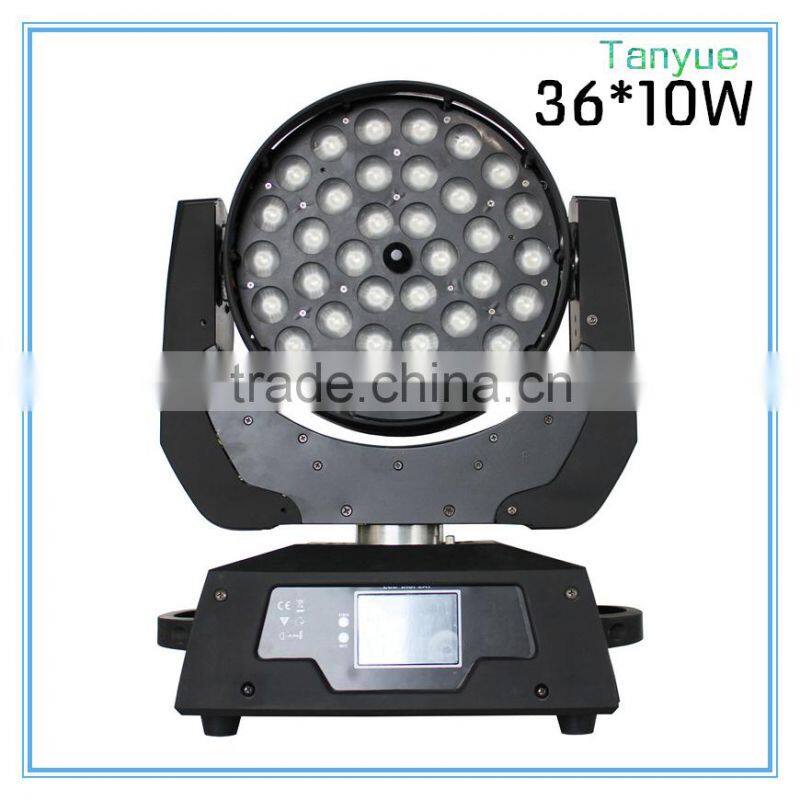 Zoom touch display 36*10w rgbw led moving head stage light