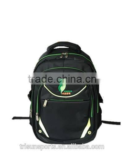 2015 China manufacturer multi- compartment black laptop backpack for school