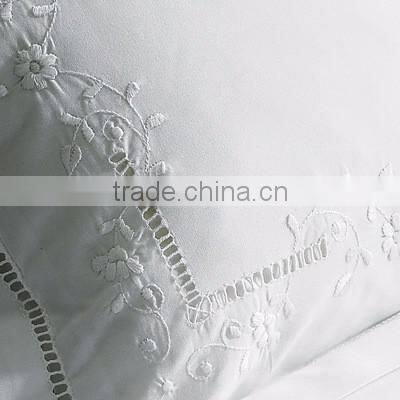 Hand hemstitch and embroidered bedding set no.2