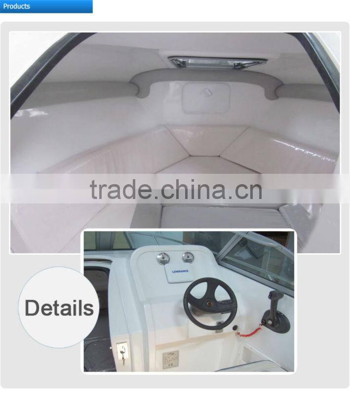 6m fiberglass motor boat with cabin (600 Sports Cuddy)