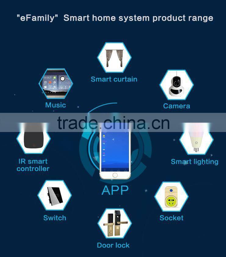 Smart Phone Control Timer Touch Screen Zigbee Switches