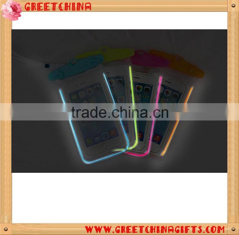 Luminous Waterproof Pouch Dry Bag Case for All Cell phone Mobile Phone