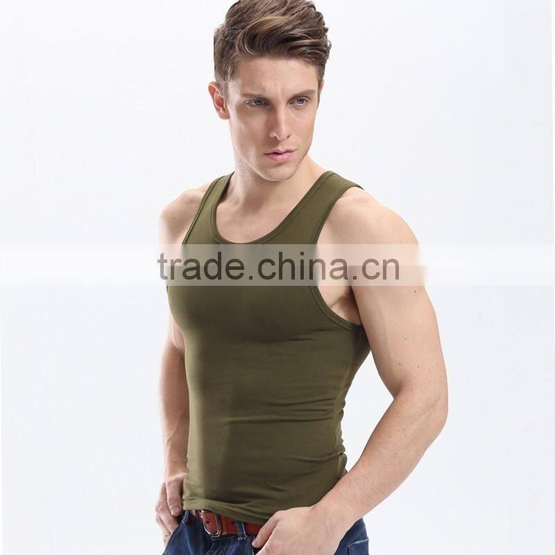 H-shaped wide collar vest muscle vest plain waistcoat new design sexy tight gym cotton vest for men