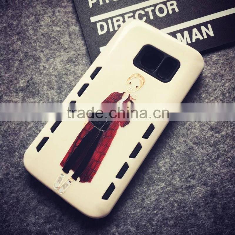 New products PU+TPU Unique style Embossed Fashion mobile phones accessories for samsung galaxy s7,for samsung galaxy s7 case