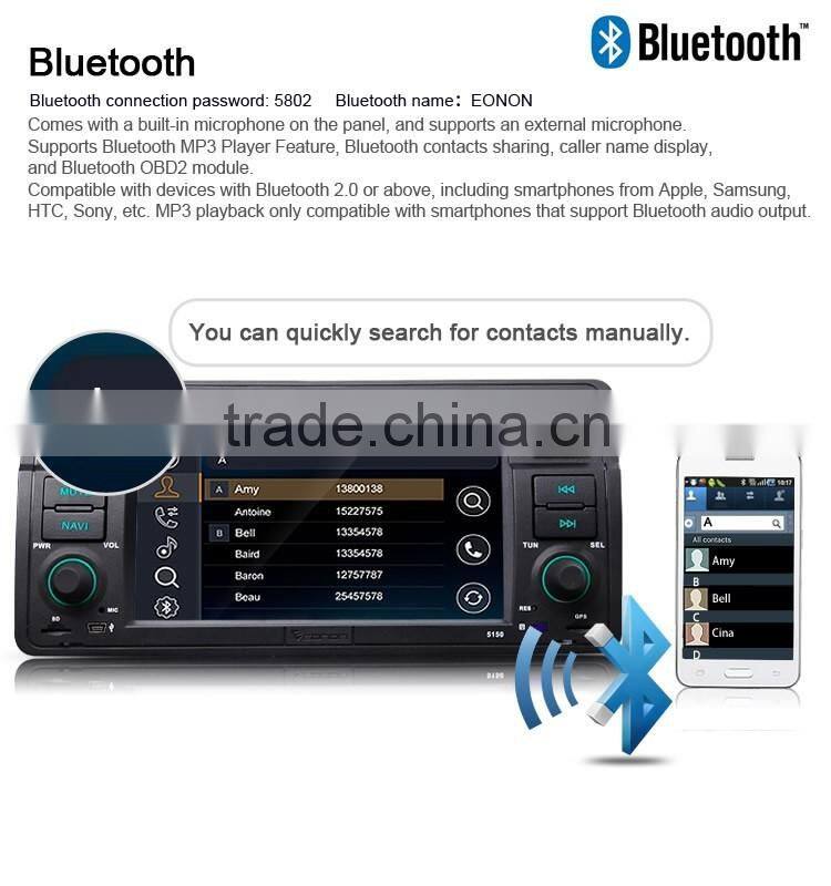 EONON GA5150F for BMW E46 Android 4.4.4 Quad-Core 7 inch Multimedia Car DVD GPS with Mutual Control Easy Connection