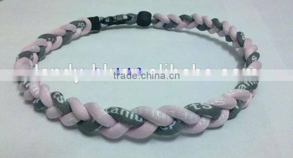 Cheap useful sports lowest price China supplies oem braided balance necklace