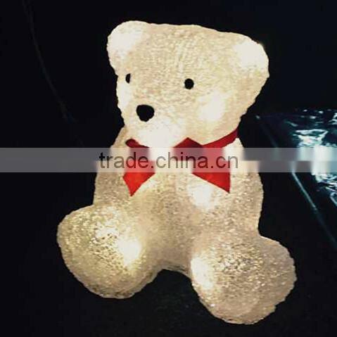 16L fairy white Acrylic bear christmas lights for christmas, party, holiday, home decorations