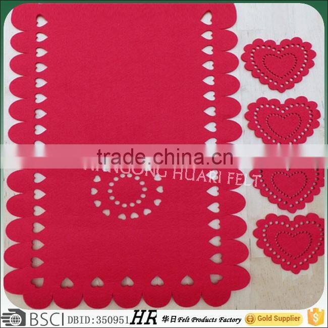 Square felt placemats red felt placemats