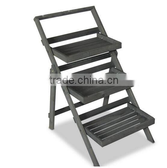 Custom Garden Balcony Wooden Display Rack