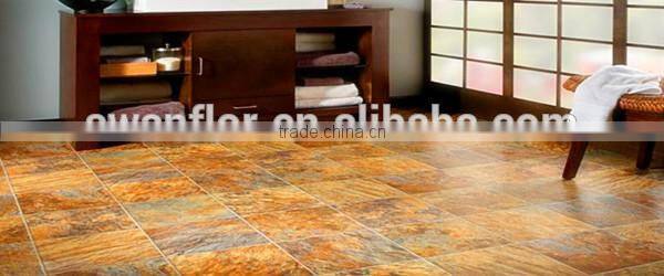 2.0MM Wood Look Rubber Flooring Dry Back Vinyl Flooring Planks Various Color Wood Grain