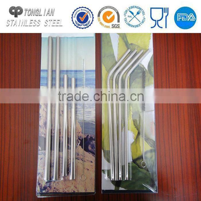 Stainless steel frozen drink straw