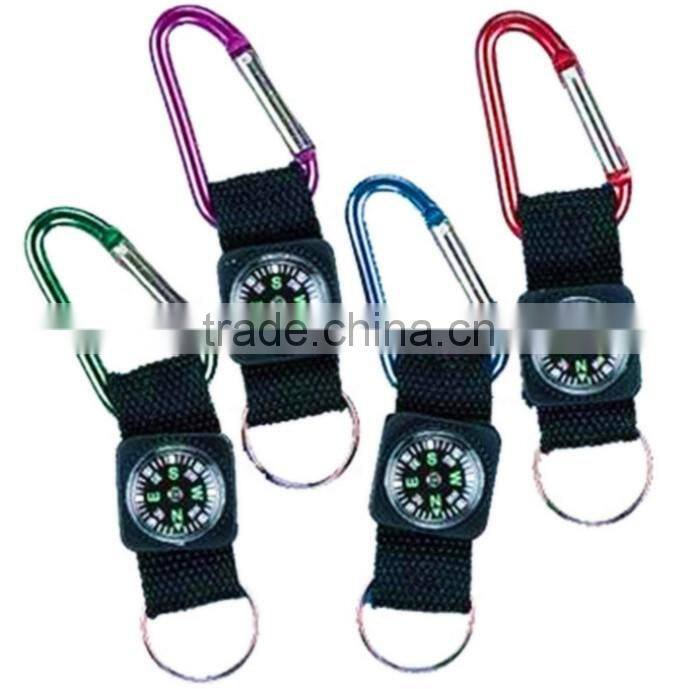 High Quality Aluminum Carabiner with Lanyard and Keyring