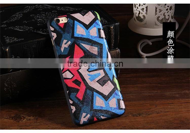 Colored drawing Flower Soft TPU Silk Skin case for iphone 6s plus/iphone 6