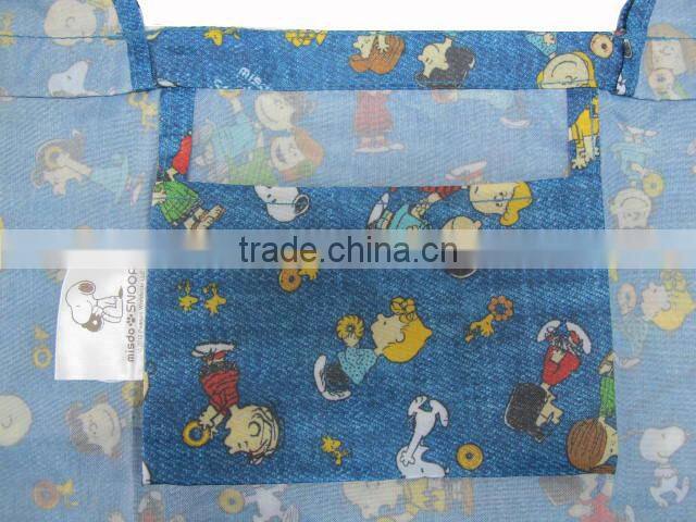 eco-friendly snopy family folding shopping bag 210D PU great capability shopping bags;Practical and durable shopping bag