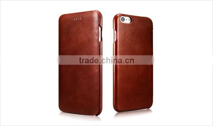 ICARER Genuine Leather Case For Apple iPhone 6 Plus / 6s Plus Real Leather Flip Cover For iPhone6 5.5 Inch
