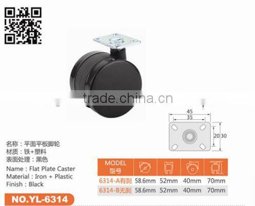 plate plastic suitcase caster wheels
