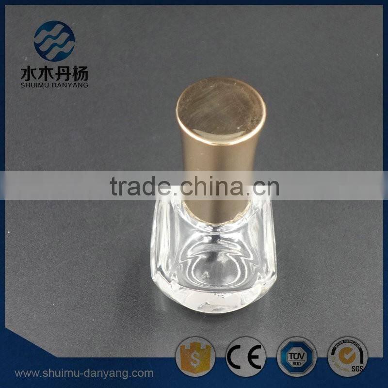 Unique and fancy bottle cap and brush sealing nail polish glass bottles
