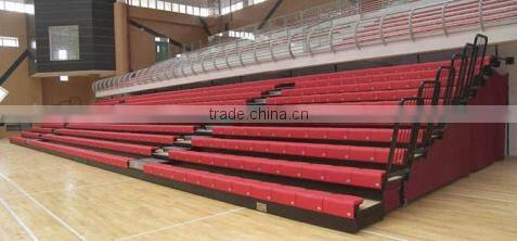 Mars Indoor Telescopic Bleacher With Bench Seat Retractable Seating System