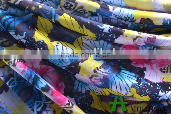 Mulinsen textile fashion pattern knitted digital printed polyester FDY fabric