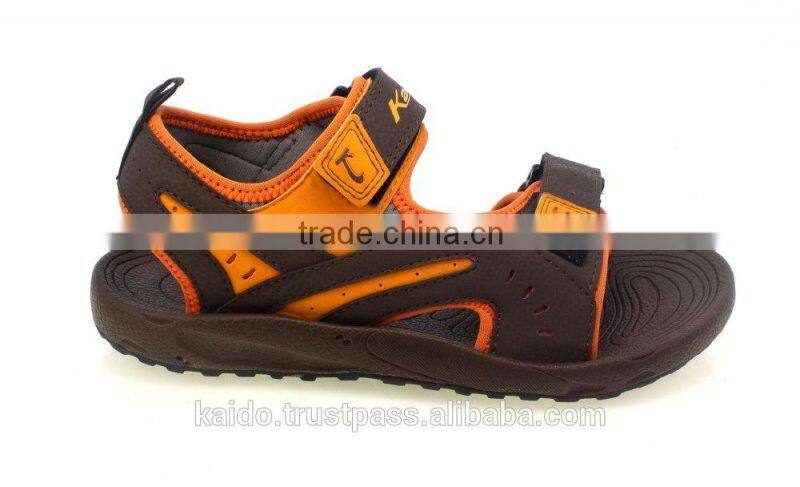 Youngest style flat heel sandal for boy synthetic leather slipper for man