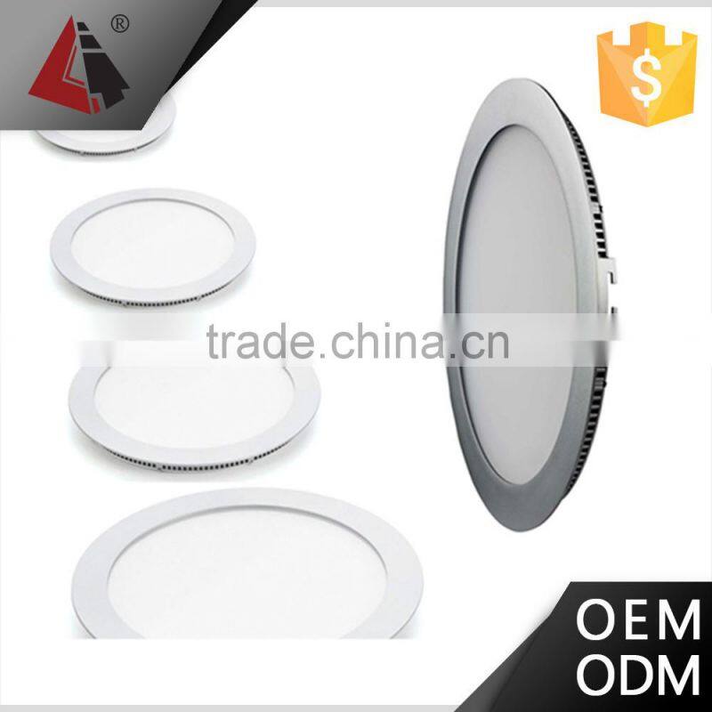 Ultrathin flat recessed round LED panel drop light with CE