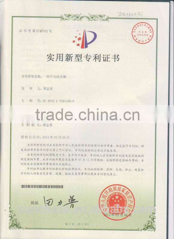 promotional party favor led foam stick led sound activated foam stick baton