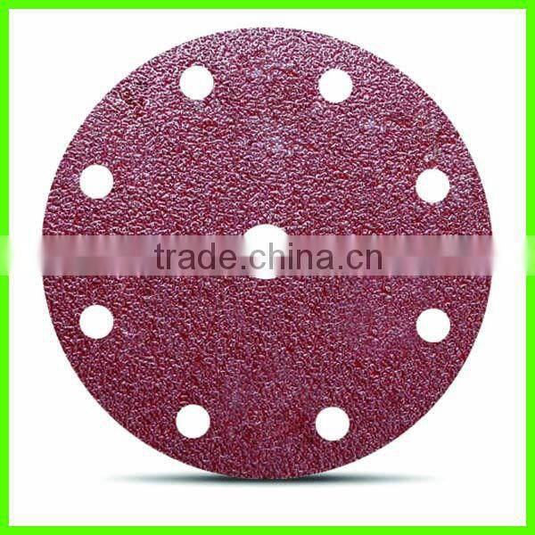 Hot selling aluminium oxide abrasive sanding disc with holes