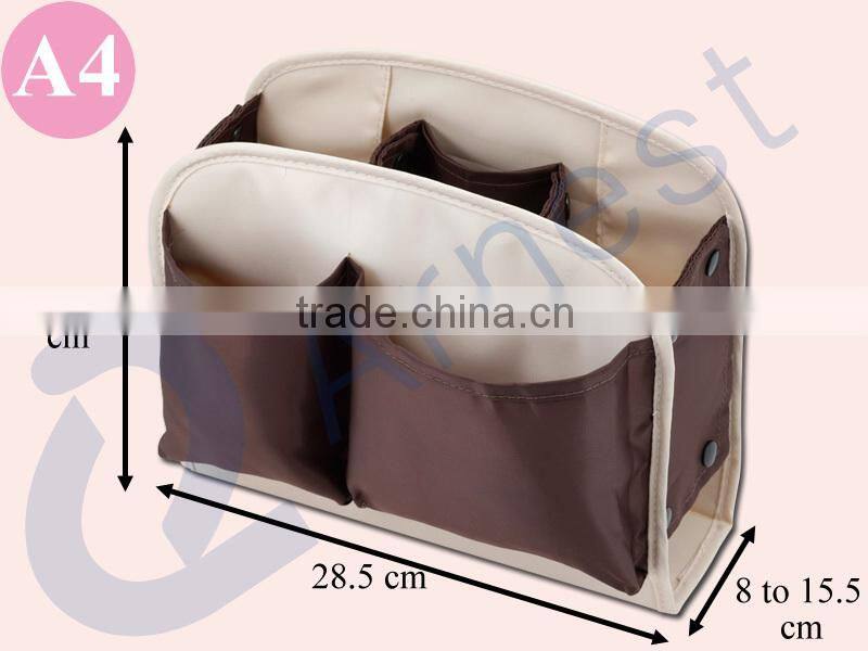 women's handbags shopping business bags lagguage diaper baby kids cosmetic storage insert multi adjustable partition case 76184