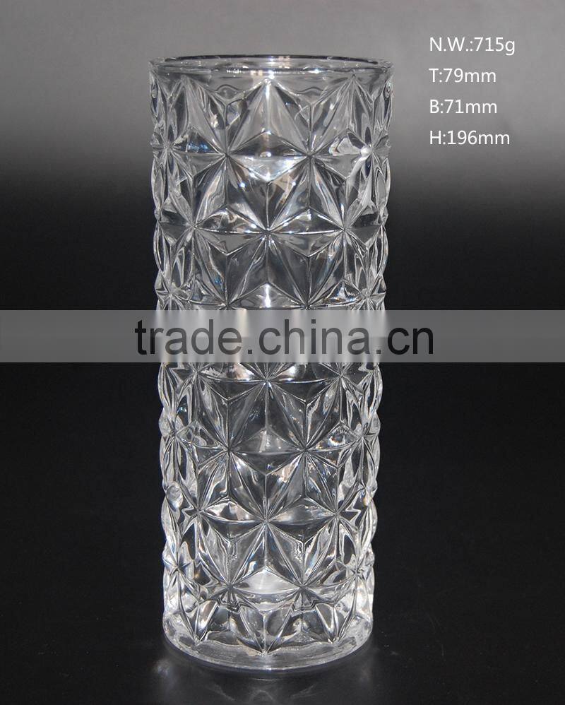 high quality crystal clear glass vase for decoration