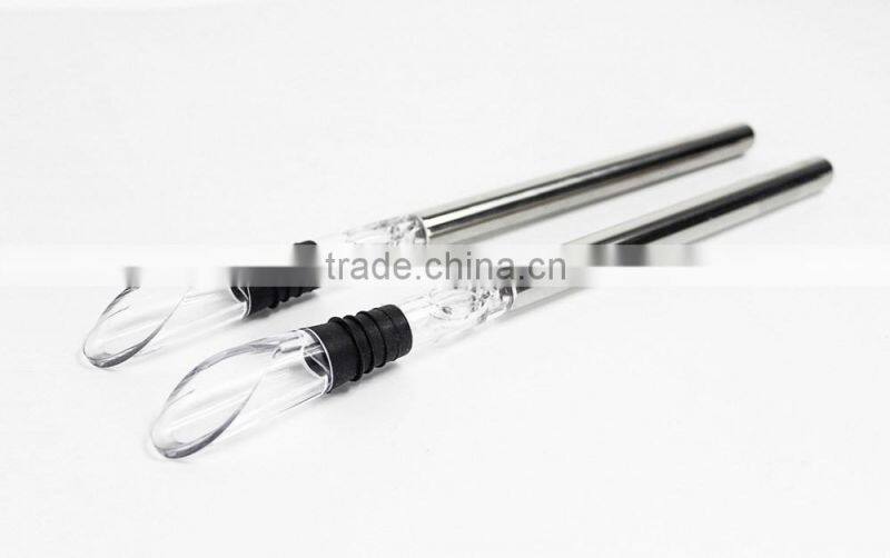 Wine Chiller Cooler Rod Stick With Bottle Wine Aerating Pourer, Aerator Wine Pourer