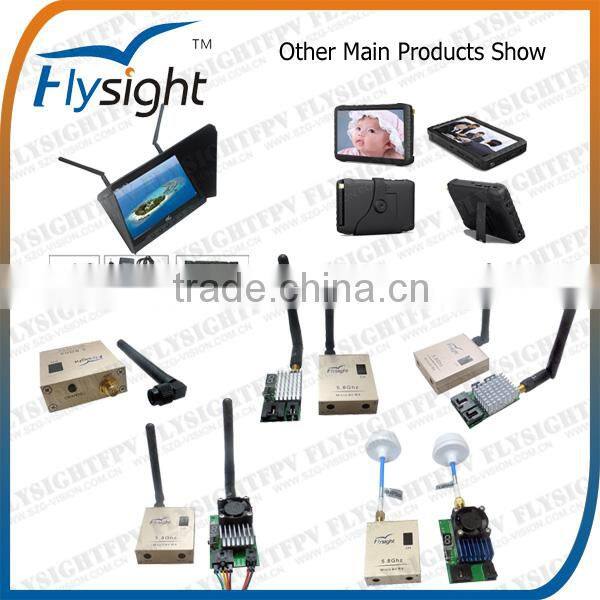 C653 Flysight black pearl diversity 7'' monitor RC801 with built-in 5.8g av receiver and battery for dji phantom