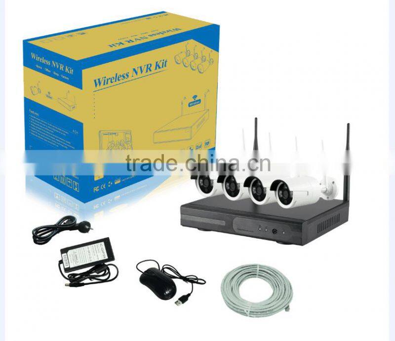 Outdoor 720P Onvif CCTV Security WIFI Camera System Wireless 8 CH NVR KIT