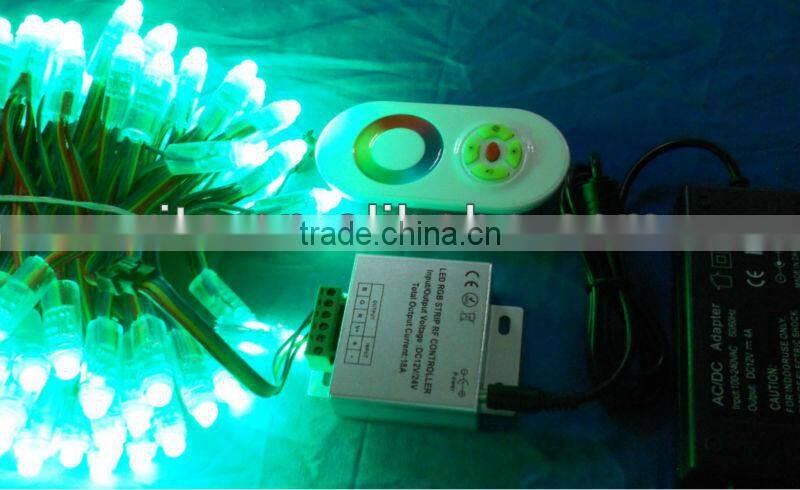 100pcs IP68 12V 12mm RGB dump node+rgb touch controller+12V/4A power adaptor