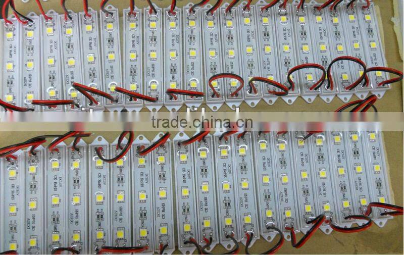 promotion!!!3pcs 5050 SMD LED module,plastic case,WHITE color,DC12V,20pcs a string;75mm*12mm;please advise the color you need