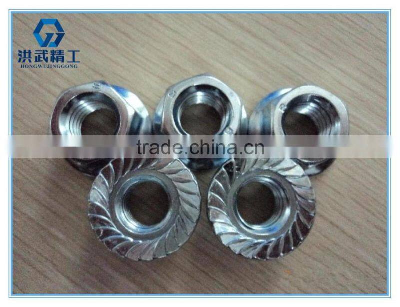 Hexagon nuts with flange and high quality