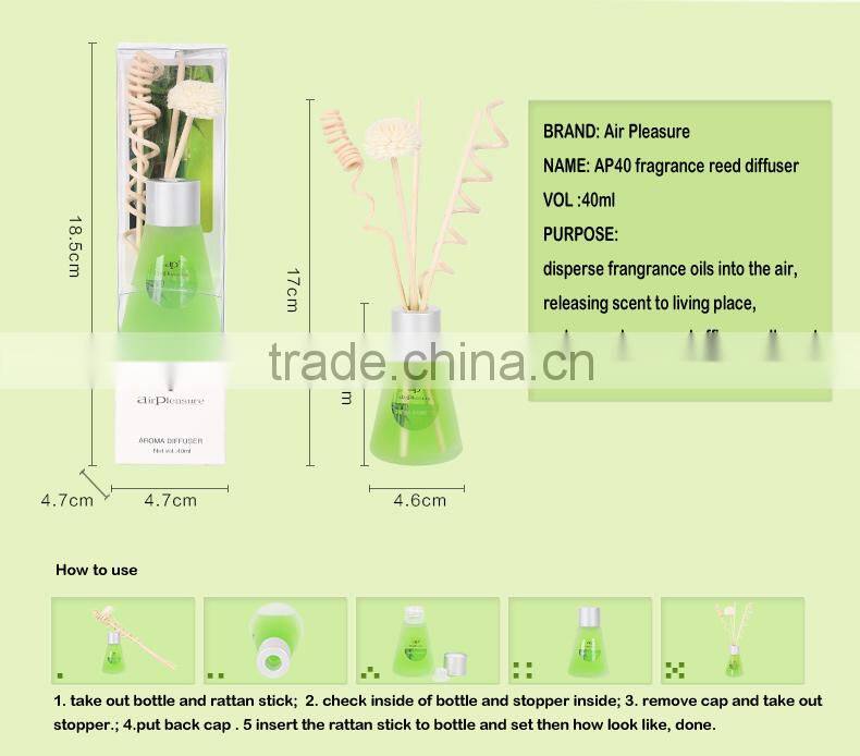Decorative AP40ml Rattan sticks Aroma Reed diffuser