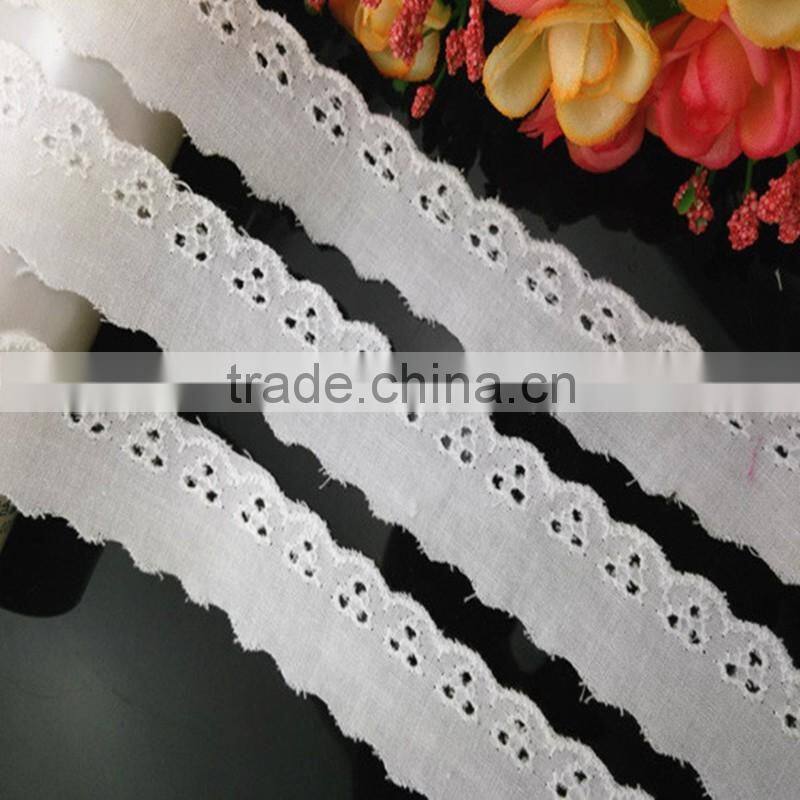New design cotton embroider bridal lace trim,lace ribbon for dress