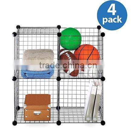 Black Metal Wire Storage Cubes