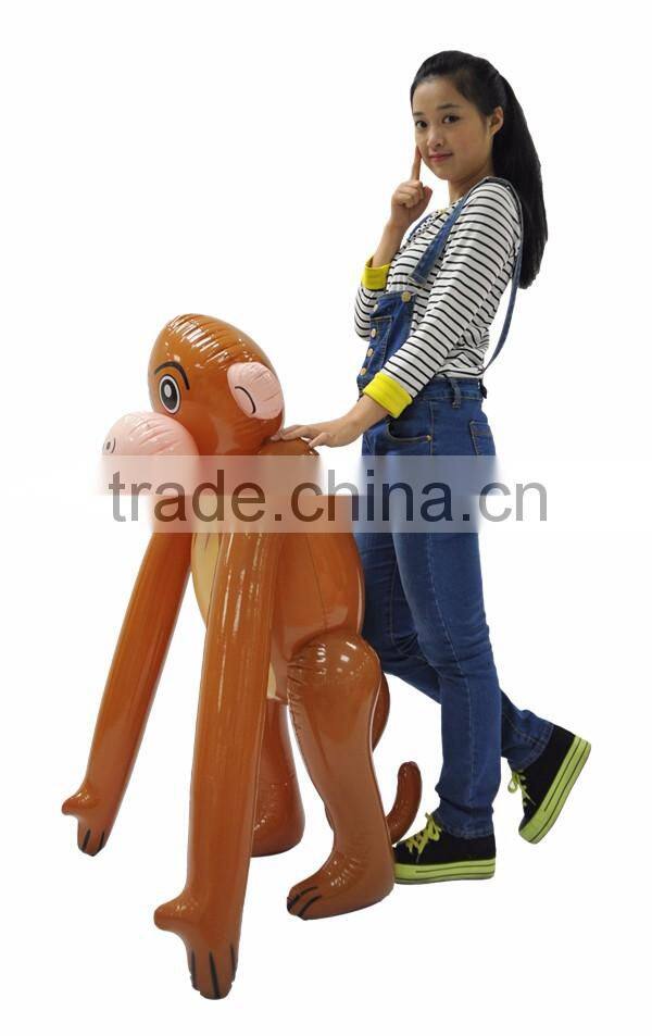 Cute PVC inflatable monkey character carton toys maker