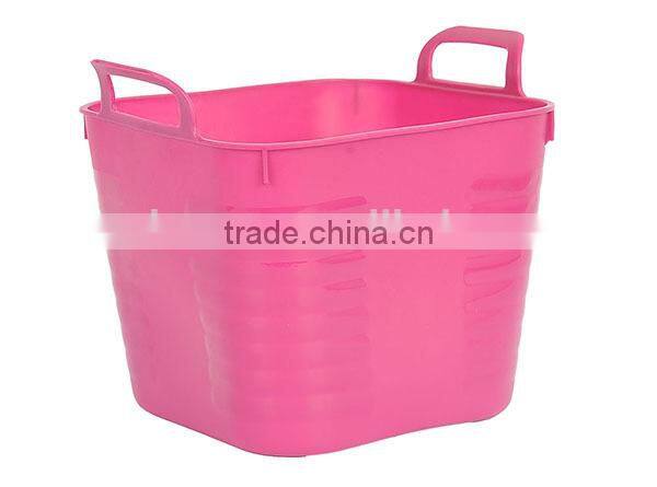 Good Quality Square Plastic Storage Buckets with Handles