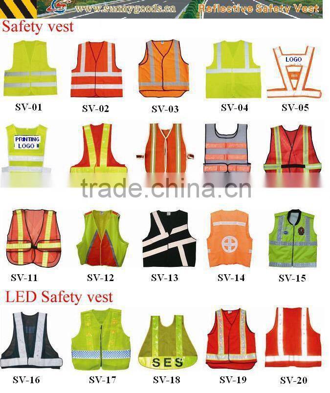 red adult reflective adjustable safety vest